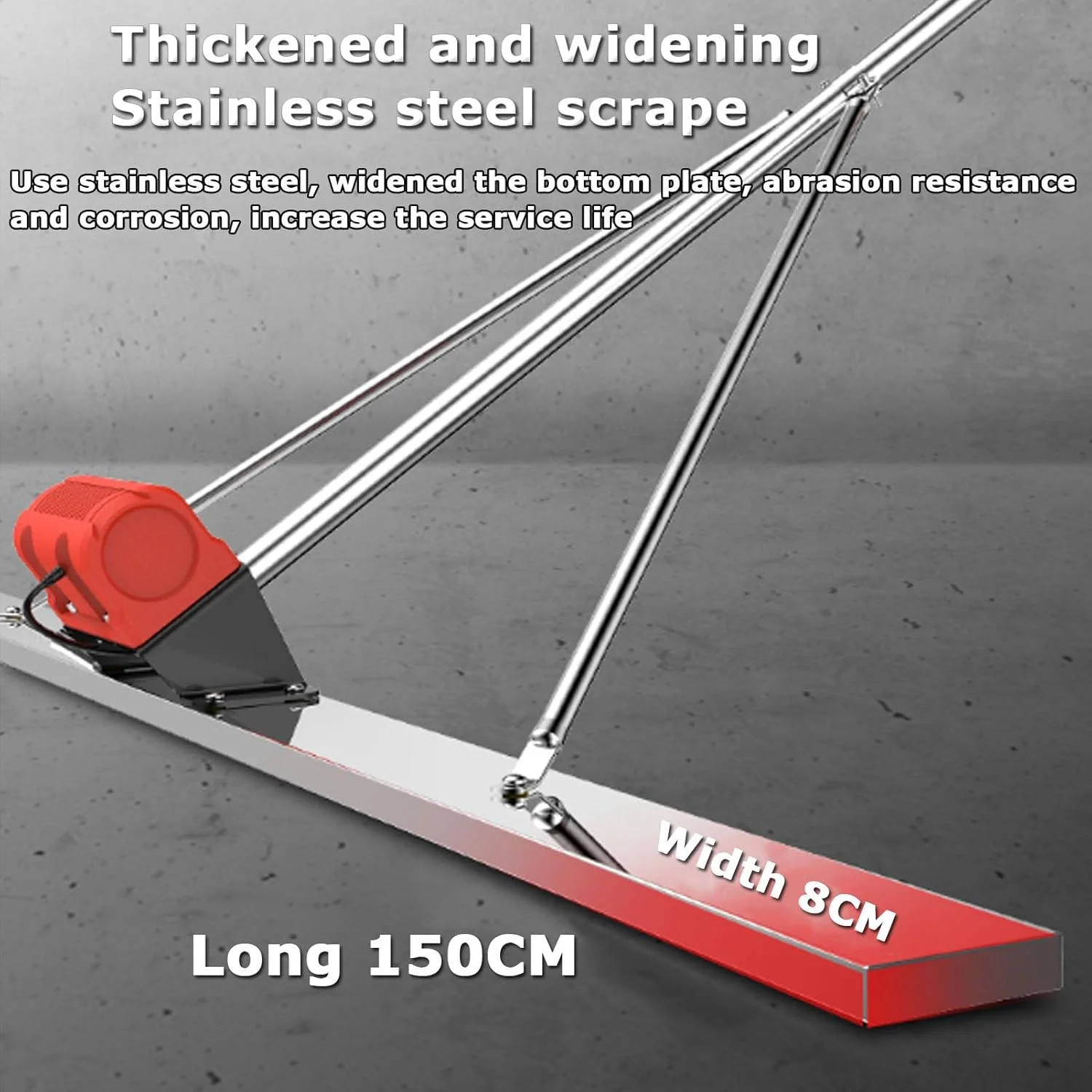 کیت شمشه ویبراتوری بتن، ابزار پرداخت بتن، شمشه تراز کننده سطح بتن با باتری، شمشه برقی بی سیم پرداخت سیمان، دستگاه ویبره، 1 متر