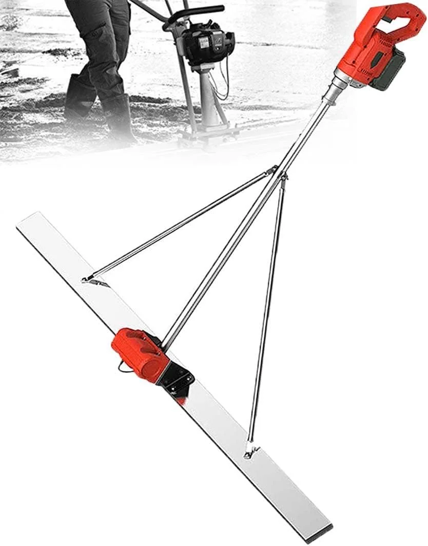 ابزار پرداخت بتن، کیت ویبراتوری شمشه بتن، با باتری، تراز کننده سطح بتن، ماشین ویبره پرداخت سیمان برقی بی سیم