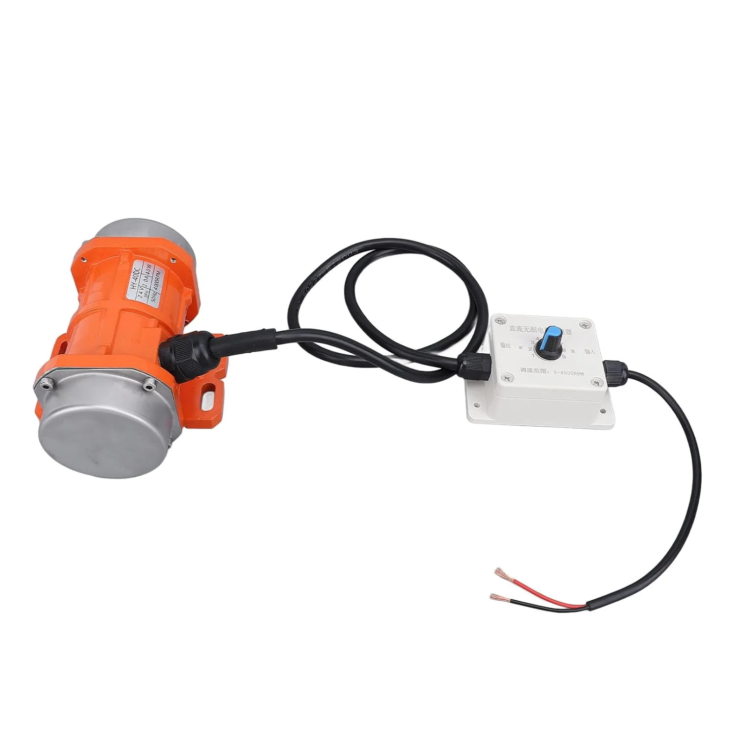 موتور ویبره براشلس DC24V با سرعت قابل تنظیم 4000 دور در دقیقه IP65، موتور ویبراتور برقی بتن، مناسب برای معادن، متالورژی و ساخت و ساز (40 وات)