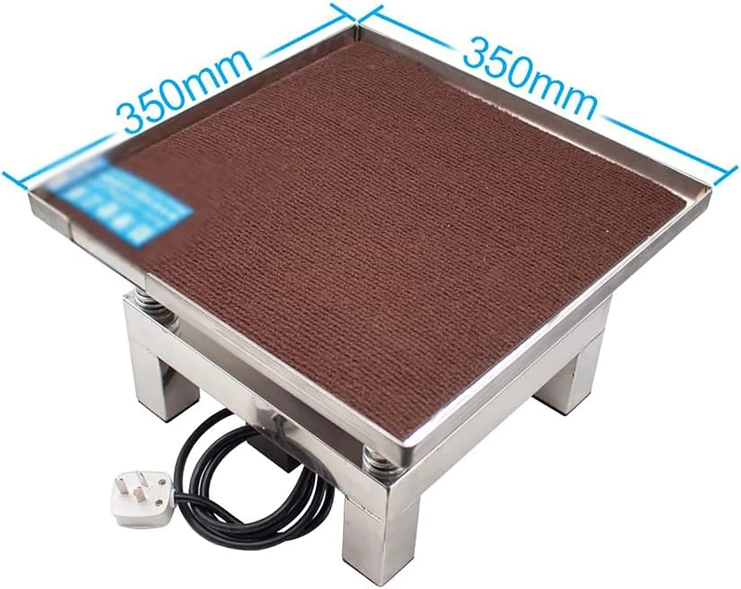 میز ویبره بتن کوچک CEVIZ، سکوی ارتعاش بلوک تست نیمکت تست ارتعاش، شیکر بتن 35 * 35 سانتی متر، میز ویبره کوچک استیل ضد زنگ 3000 دور در دقیقه