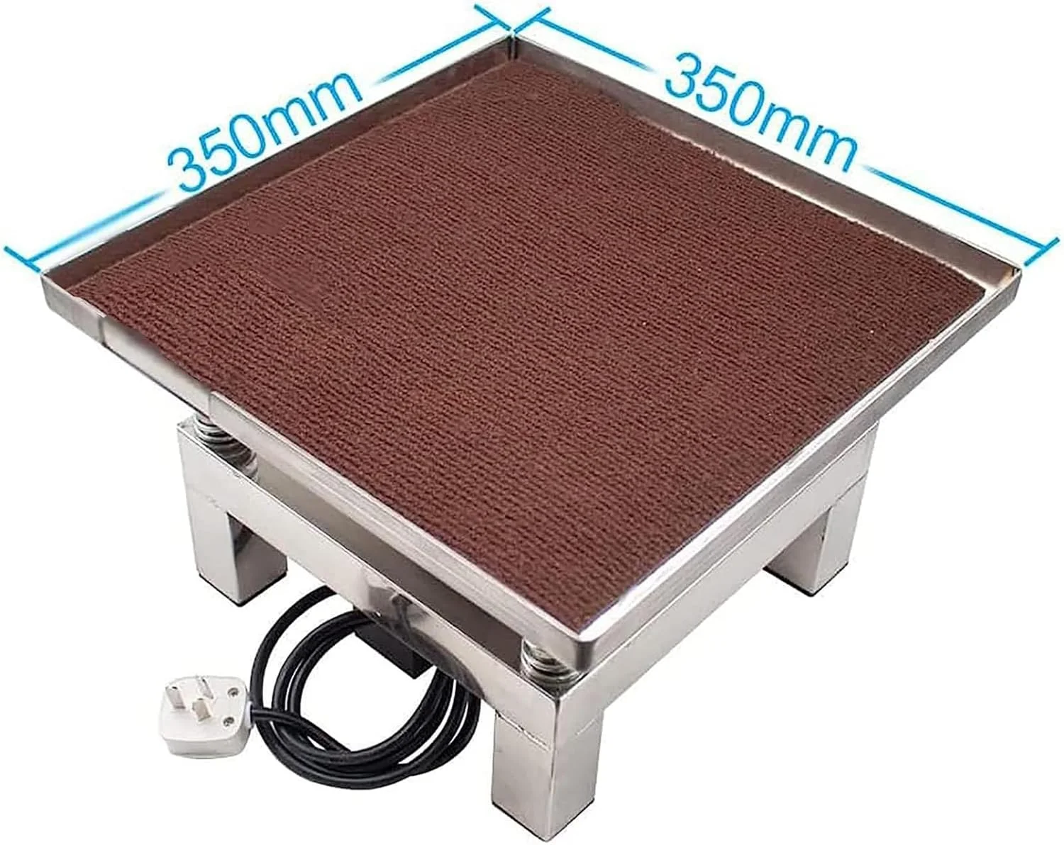 میز ویبره بتن کوچک Amhuui، میز ویبره بتن کوچک، میز تست ویبره، میز ویبره مینی استیل ضد زنگ، ویبراتور صفحه تخت بتنی 3000 دور در دقیقه، 35 * 35 سانتی متر