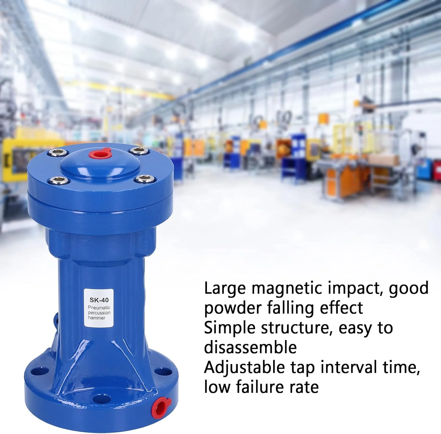 ویبراتور پنوماتیک بریلوکسا، ویبراتور بتن قدرتمند، چکش ضربه ای بادی قابل تنظیم، سازگار با دستگاه های ریزش پودر، تجهیزات صنعتی برای تراکم بتن