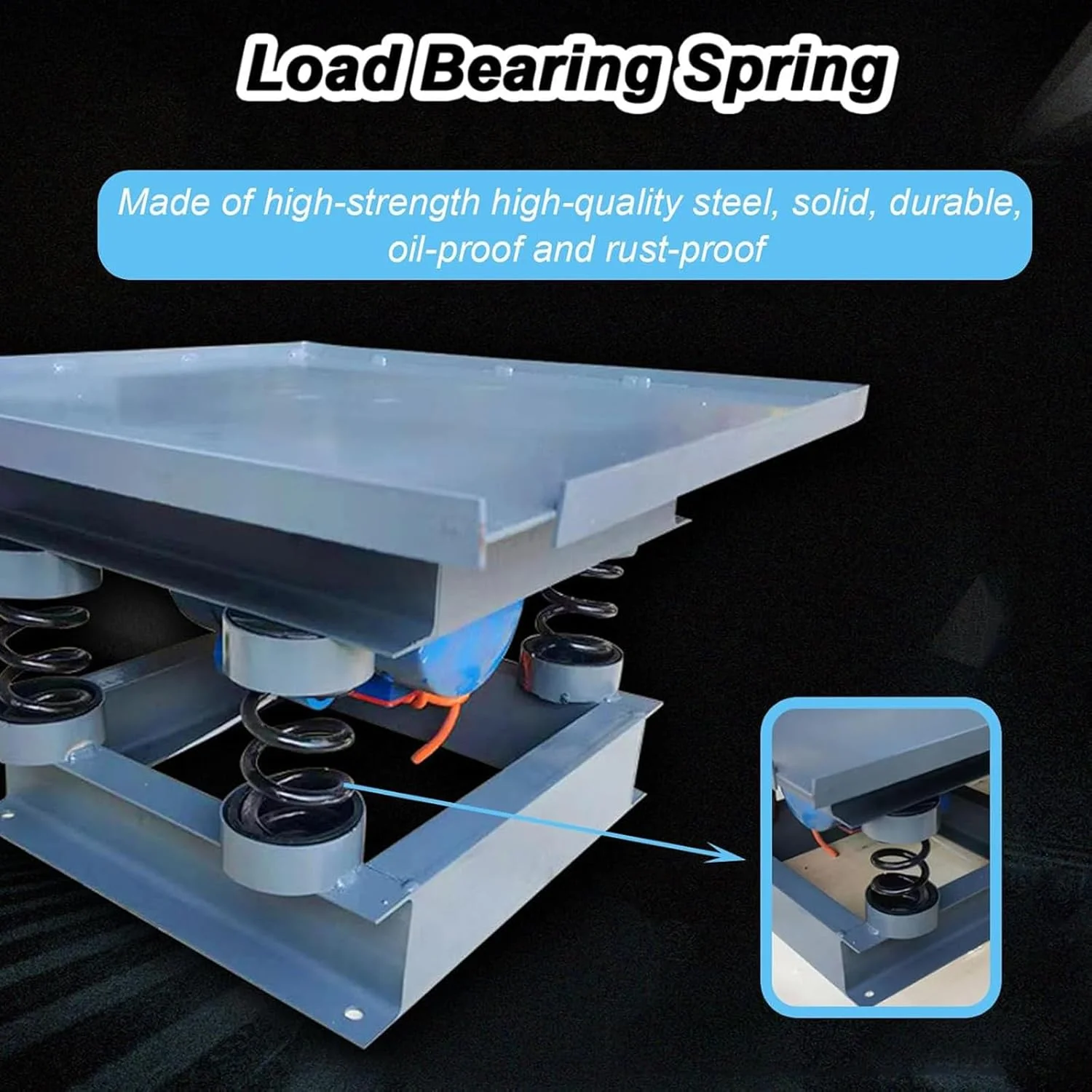 میز ویبره بتن بزرگ BACTI 220V، میز لرزاننده بتن، پلتفرم لرزش بلوک تست استیل ضد زنگ 2860 دور در دقیقه، برای حذف حباب هوا (50cm X 50cm)