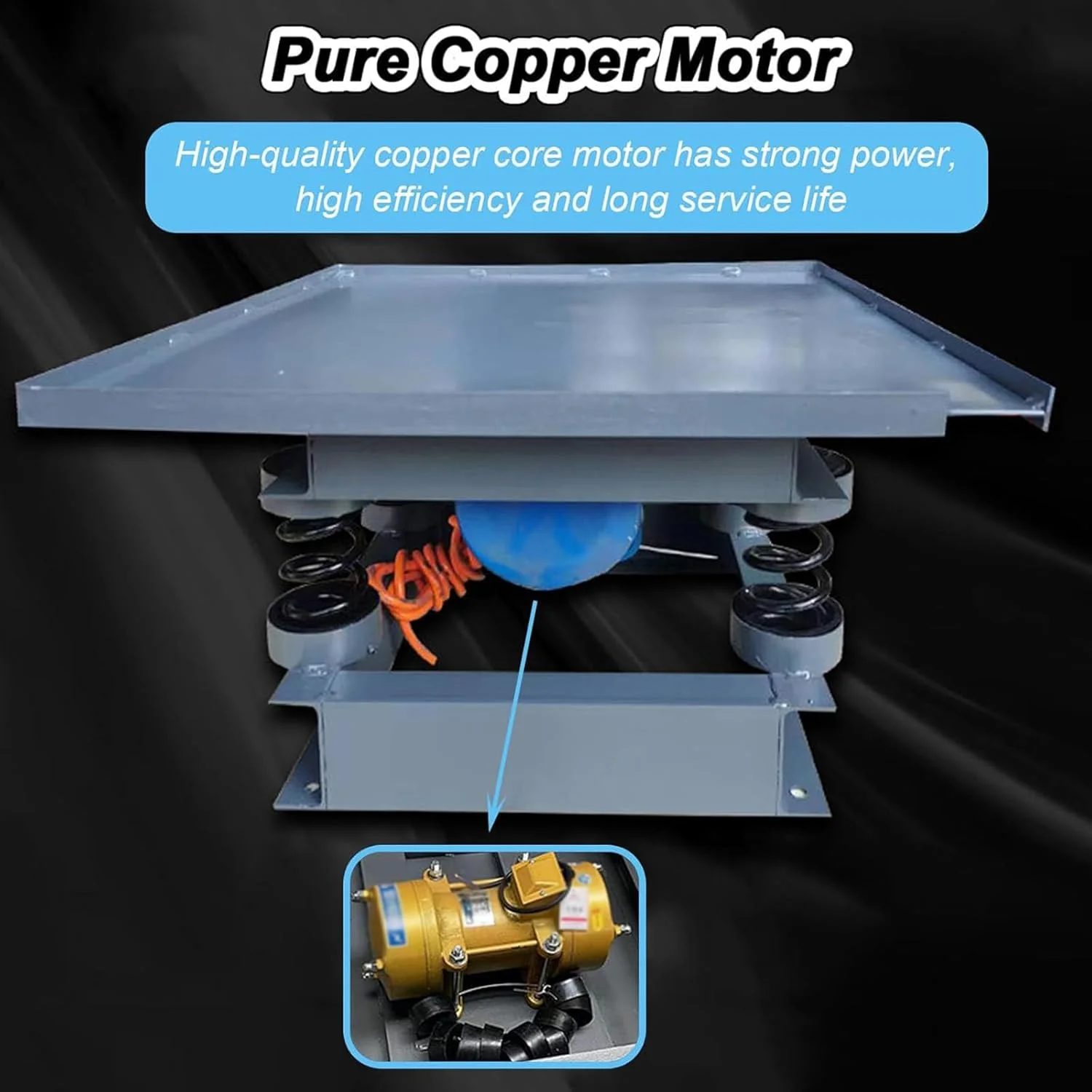 میز ویبره بتن بزرگ BACTI 220V، میز لرزاننده بتن، پلتفرم لرزش بلوک تست استیل ضد زنگ 2860 دور در دقیقه، برای حذف حباب هوا (50cm X 50cm)