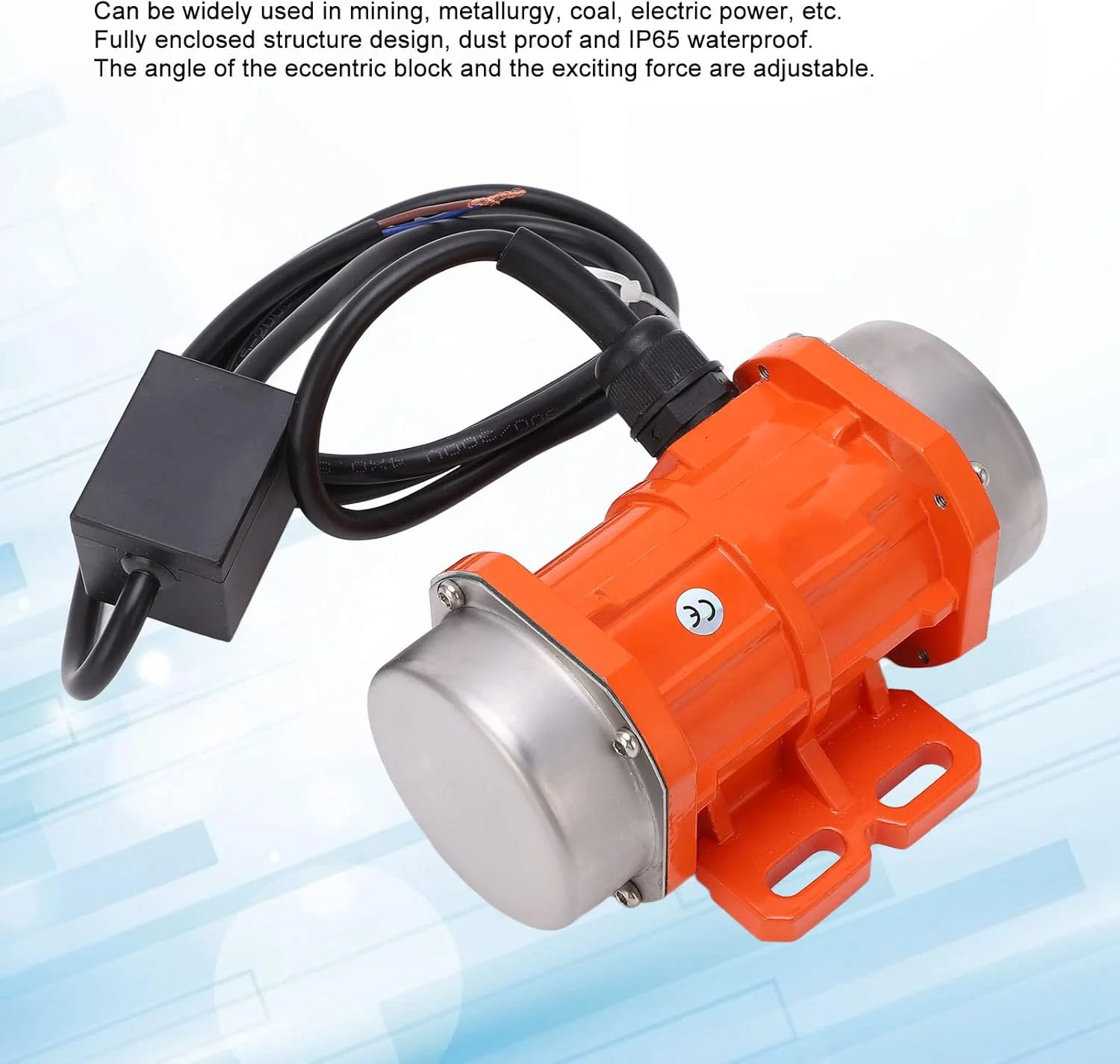 موتور ویبراتور بتن TUWEI 30W-100W، موتور ویبراتور بتن تک فاز AC 220V 3000RPM، ویبراتور ارتعاشی ناهمزمان برقی با بدنه آلیاژ آلومینیوم برای میز لرزان