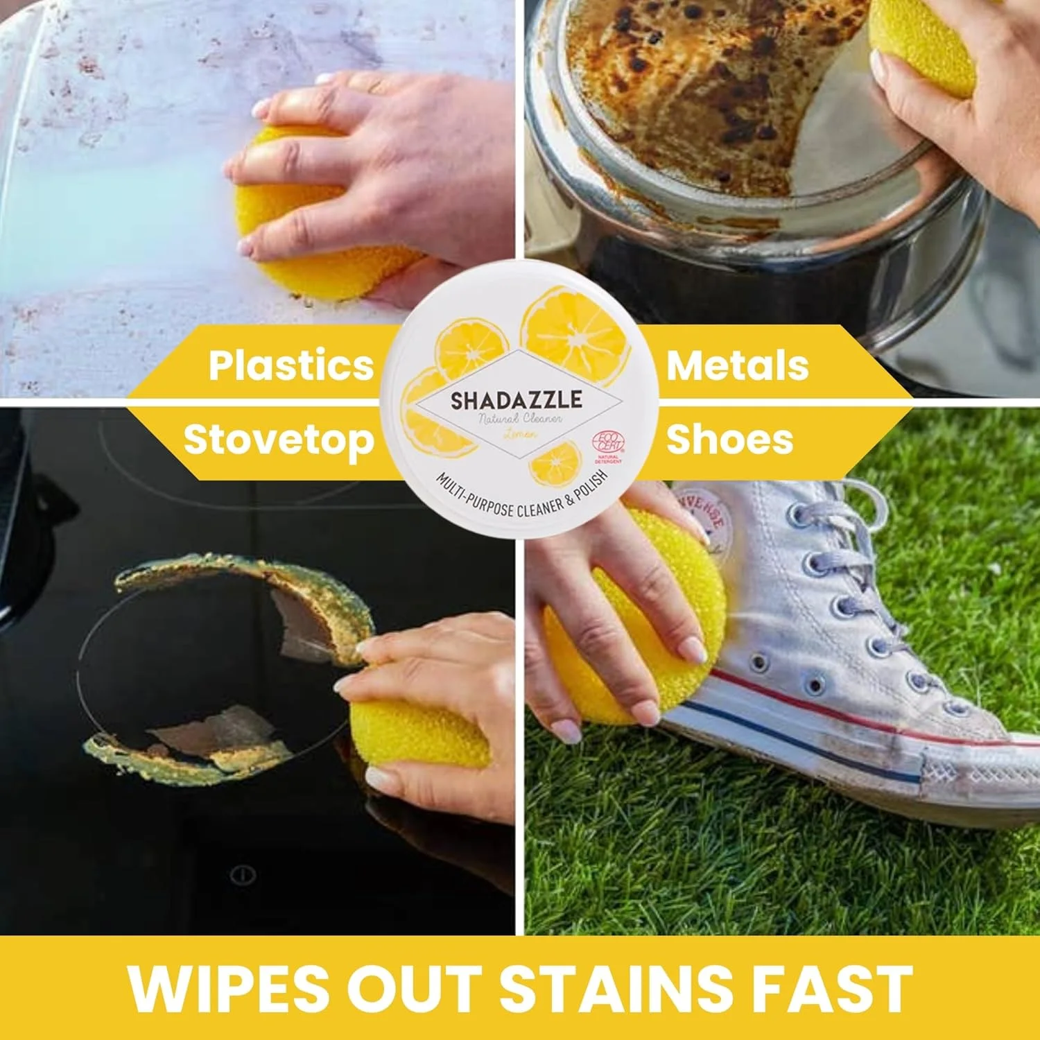 تمیز کننده و پولیش چند منظوره شادازل با رایحه لیمو 300 گرم