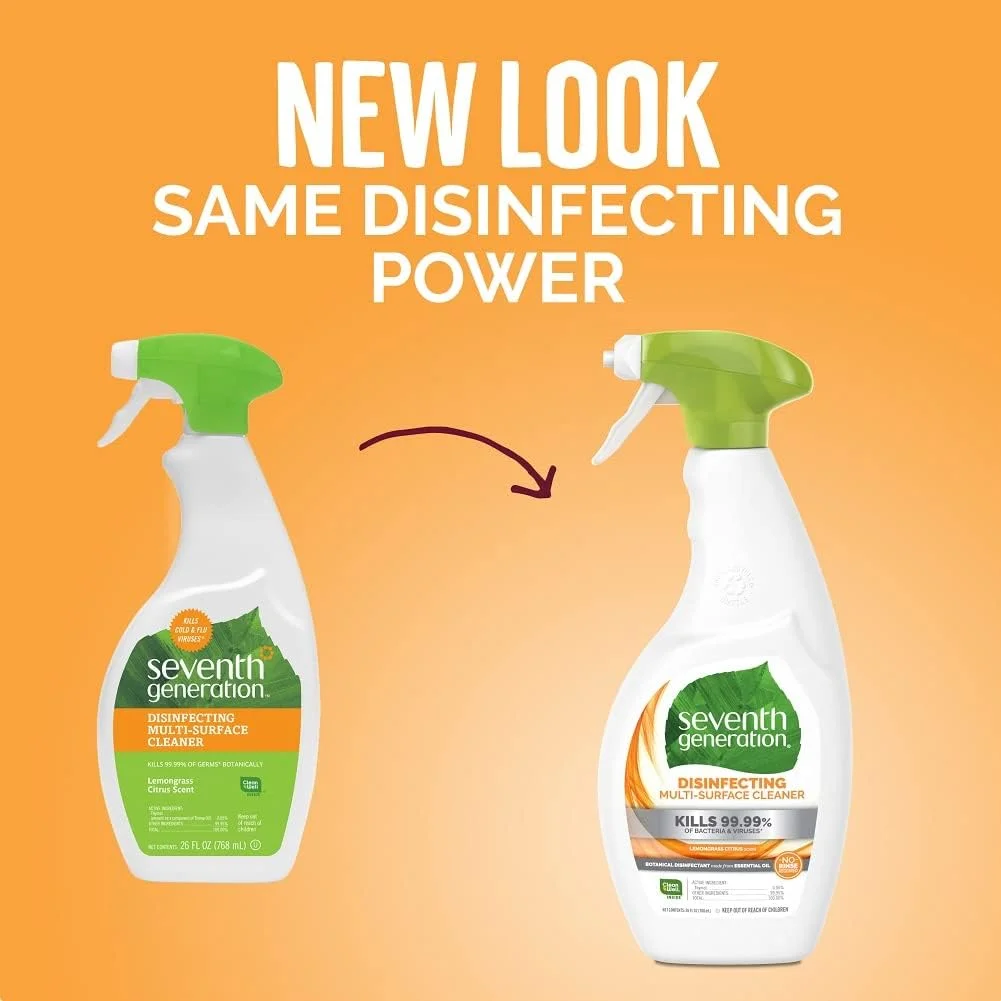 تمیز کننده چند منظوره ضد عفونی کننده نسل هفتم، علف لیمو مرکبات، 768 میلی لیتر