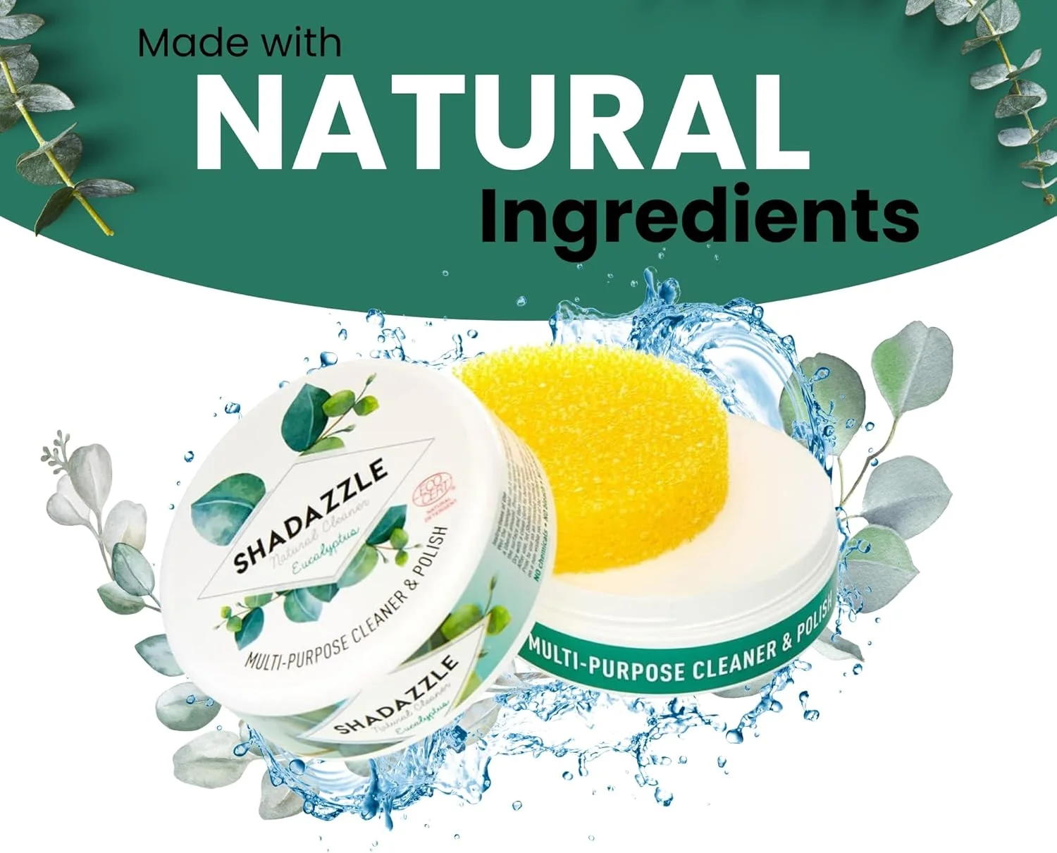 تمیز کننده و پولیش طبیعی همه منظوره شادازل - محصول تمیز کننده چند منظوره سازگار با محیط زیست - تمیز، پولیش و محافظت از هر سطح قابل شستشو (اکالیپتوس) تمیز کننده و پولیش طبیعی همه منظوره شادازل - محصول تمیز کننده چند منظوره سازگار با محیط زیست - تمیز، پولیش و محافظت از هر سطح قابل شستشو (اکالیپتوس)