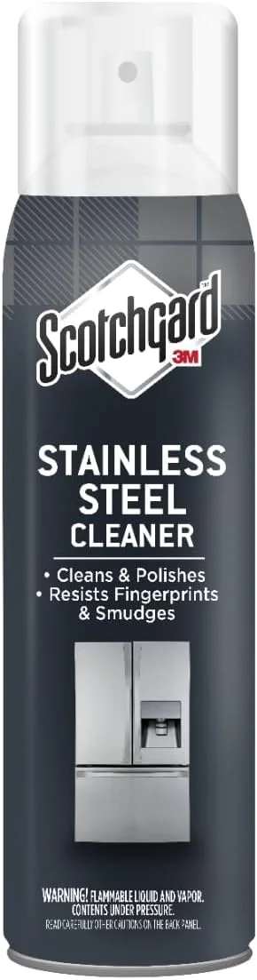 اسپری پاک کننده استیل ضد زنگ Scotchgard، 495 میلی لیتر، 1 عدد در بسته | از بین برنده و مقاوم در برابر اثر انگشت و لکه | سطوح شما را تمیز نگه می دارد | ایده آل برای یخچال، اجاق گاز، مایکروویو و موارد دیگر