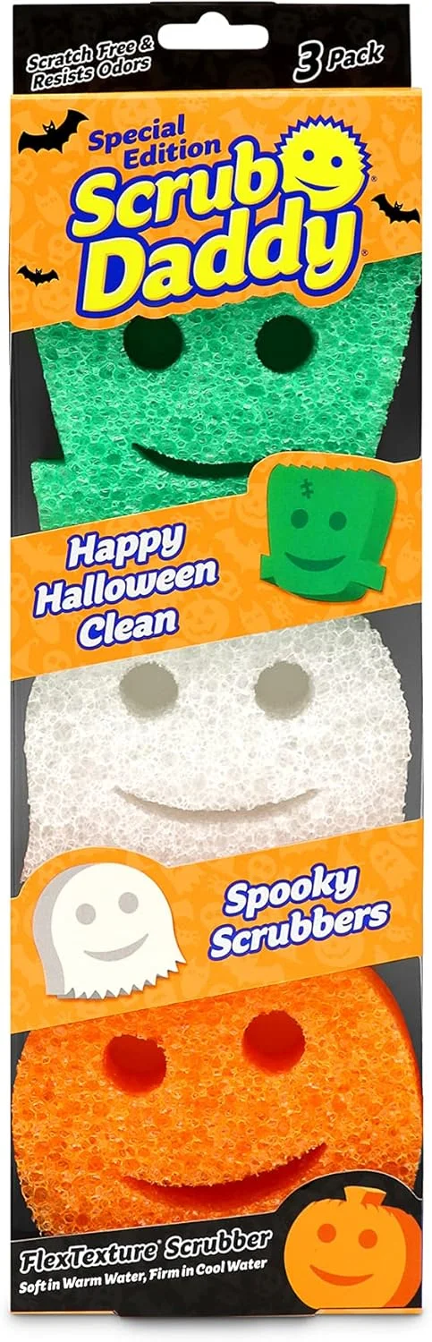 اسکراب ددی - اسفنج هالووین - اسکرابرهای بدون خش برای ظروف و خانه - 3 عددی