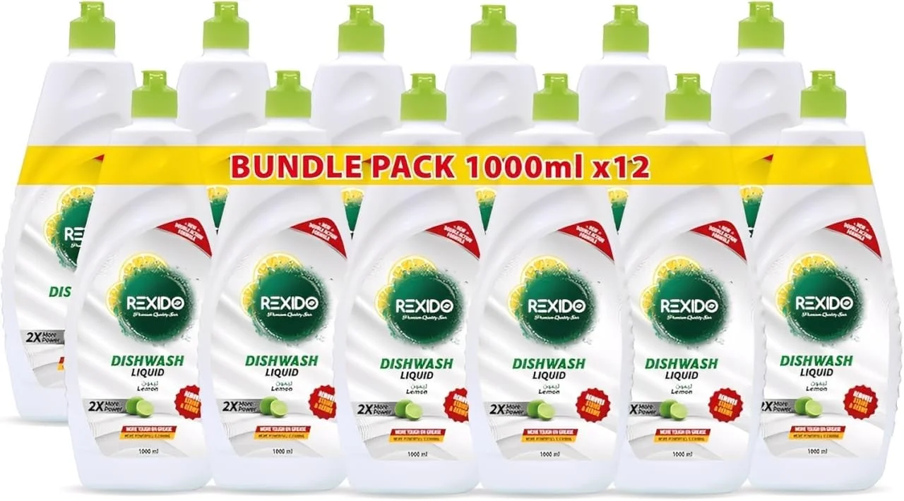 مایع ظرفشویی رکسیدو با رایحه لیمو - پاک کننده قوی 3 برابر، فرمول قوی، سخت در برابر چربی، ملایم بر روی پوست - 1000 میلی لیتر بسته 3 عددی (بسته اقتصادی) برای ظروف درخشان در هر بار مایع ظرفشویی رکسیدو با رایحه لیمو - پاک کننده قوی 3 برابر، فرمول قوی، سخت در برابر چربی، ملایم بر روی پوست - 1000 میلی لیتر بسته 3 عددی (بسته اقتصادی) برای ظروف درخشان در هر بار