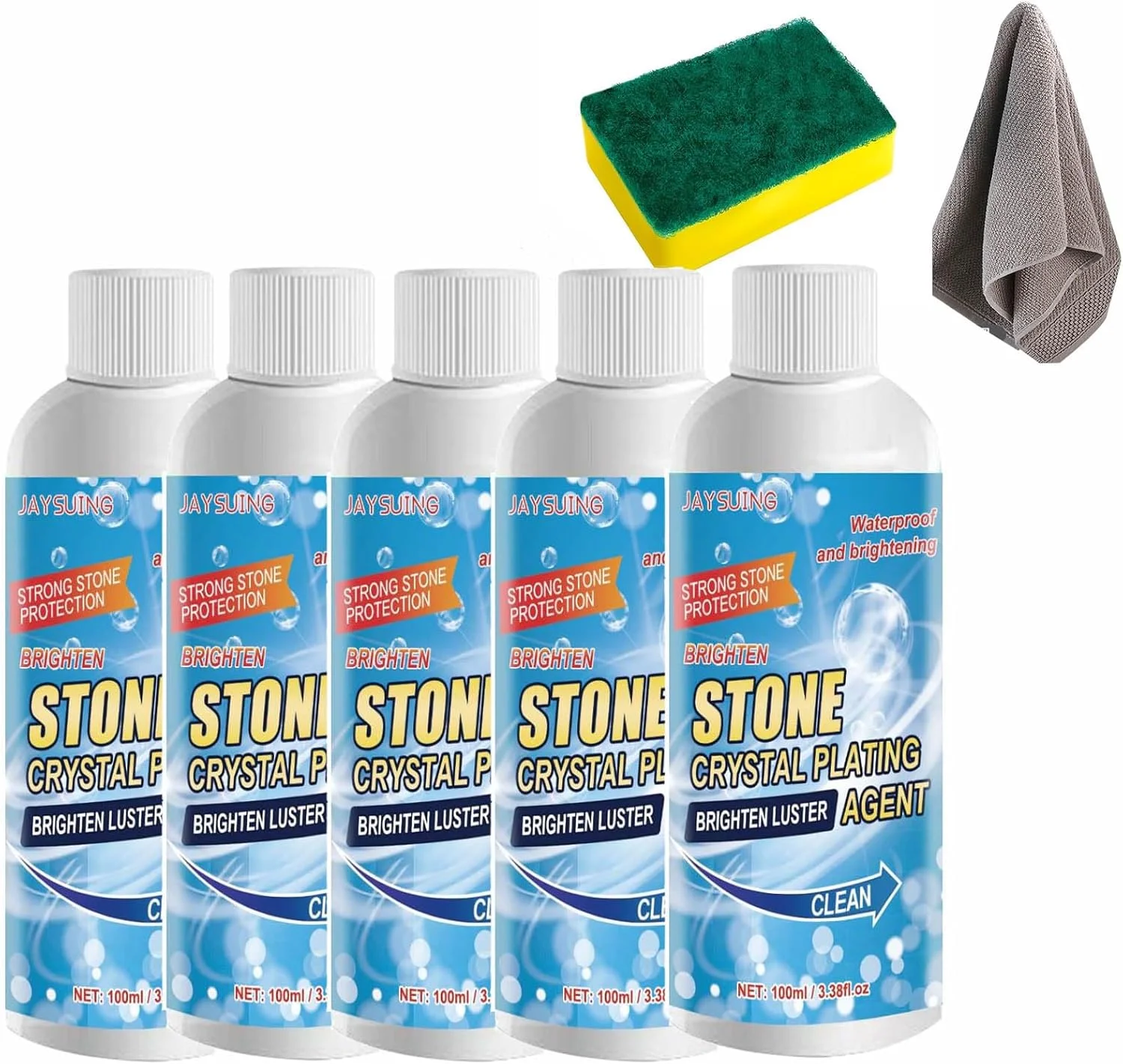 مایع پاک کننده لکه سنگ، عامل آبکاری کریستال سنگ، پولیش پاک کننده سنگ، پولیش پاک کننده سنگ مرمر، حذف موثر اکسیداسیون، زنگ زدگی، لکه ها، عامل روشن کننده آبکاری کریستال سنگ (5 عدد) مایع پاک کننده لکه سنگ، عامل آبکاری کریستال سنگ، پولیش پاک کننده سنگ، پولیش پاک کننده سنگ مرمر، حذف موثر اکسیداسیون، زنگ زدگی، لکه ها، عامل روشن کننده آبکاری کریستال سنگ (5 عدد)