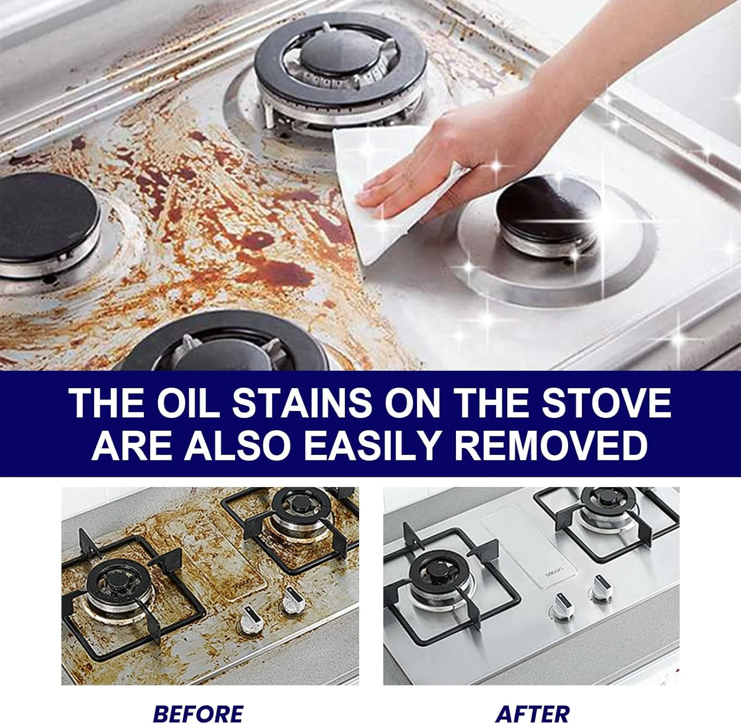 پودر پاک کننده چربی 5 عددی، پودر چربی زدای قوی آشپزخانه برای لکه های روغن سنگین روی هود، اجاق گاز، سینک، پنکه، کاشی، مینا - پاک کننده عمیق برای ضدعفونی کردن سطح آشپزخانه منزل