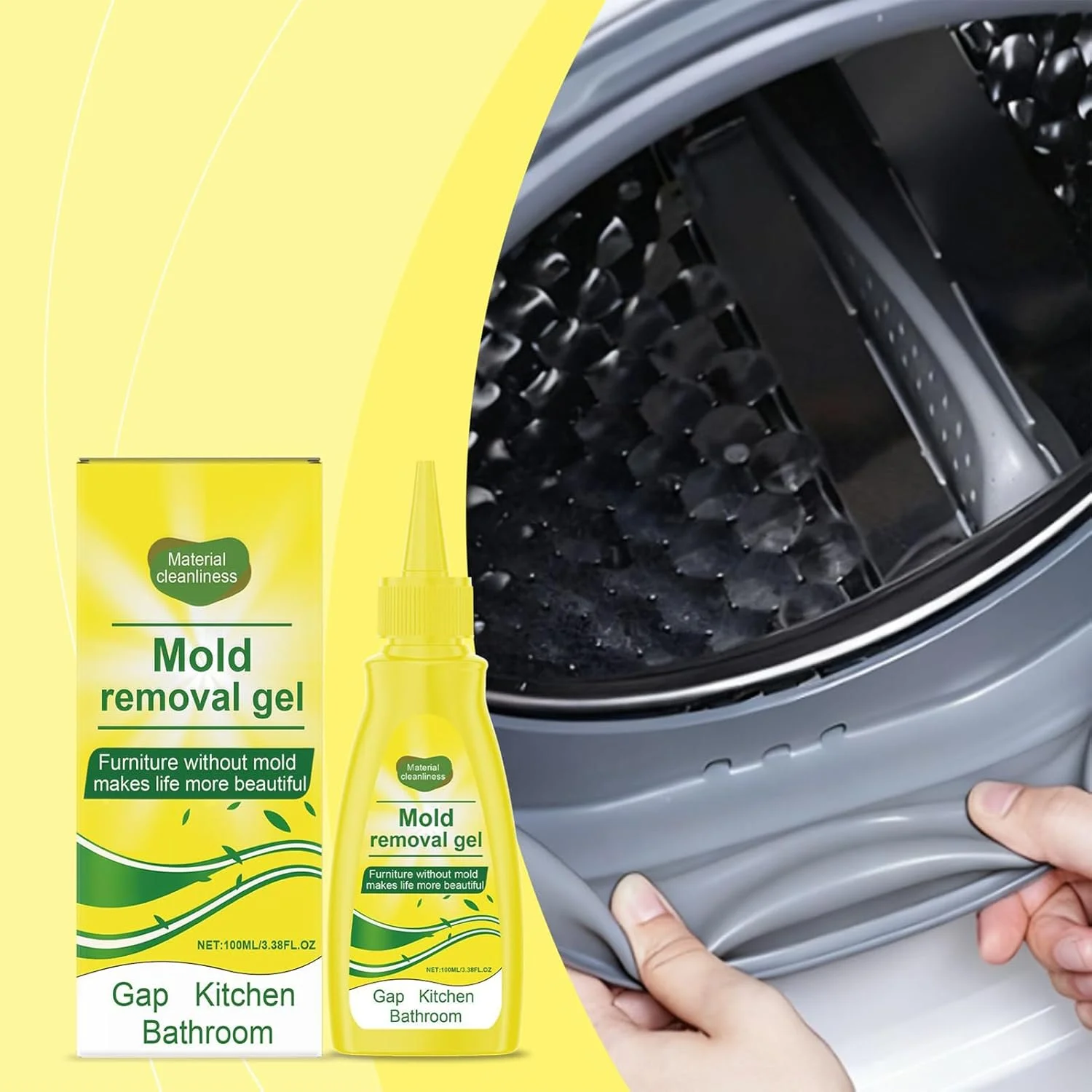 ژل از بین برنده کپک، رسوب زدای 100 میلی لیتری دوش، تمیز کننده ماشین لباسشویی | برای سینک آشپزخانه، حمام، دوش، وان، واشر یخچال، نشیمنگاه توالت