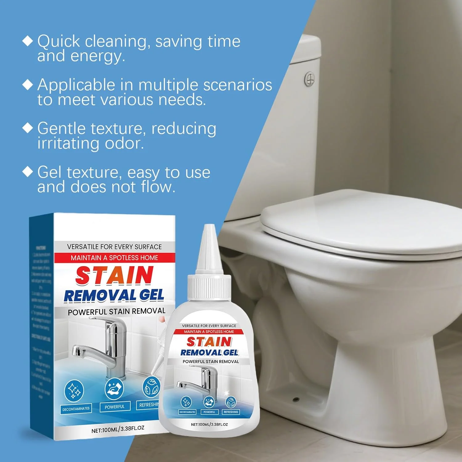 ژل پاک کننده لکه های کپک، فرمول نفوذی برای درزگیر حمام، دوغاب، واشر ماشین لباسشویی - محلول از بین بردن لکه های کپک، سایز واحد ژل پاک کننده لکه های کپک، فرمول نفوذی برای درزگیر حمام، دوغاب، واشر ماشین لباسشویی - محلول از بین بردن لکه های کپک، سایز واحد