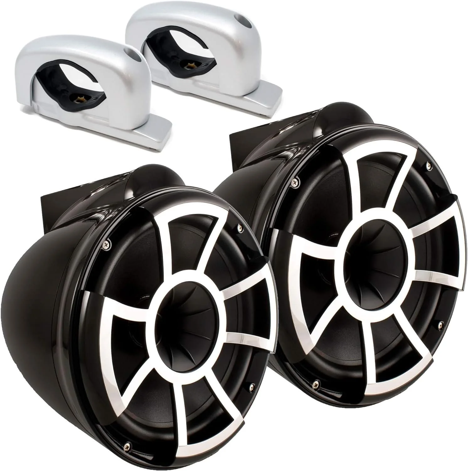 بلندگوهای برج ۱۰ اینچی با گیره آلومینیومی ثابت Wet Sounds - REV 10 - مشکی (جفت)