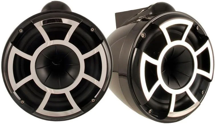 بلندگوهای برج ۱۰ اینچی با گیره آلومینیومی ثابت Wet Sounds - REV 10 - مشکی (جفت)