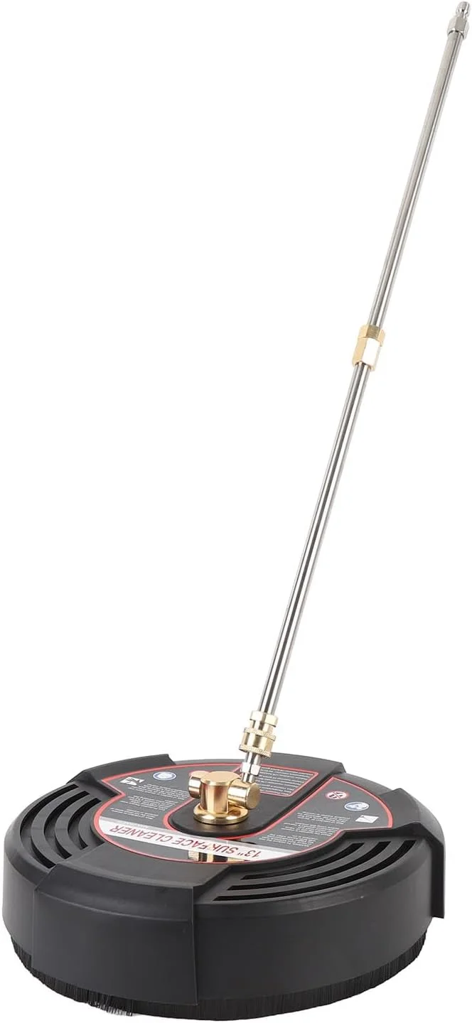 سطح شوی فشار قوی 13 اینچی، سطح شوی استیل ضد زنگ 2500PSI با اتصال سریع 1/4 اینچی و 2 میله الحاقی، اتصال دستگاه فشار قوی برای بتن و راهرو