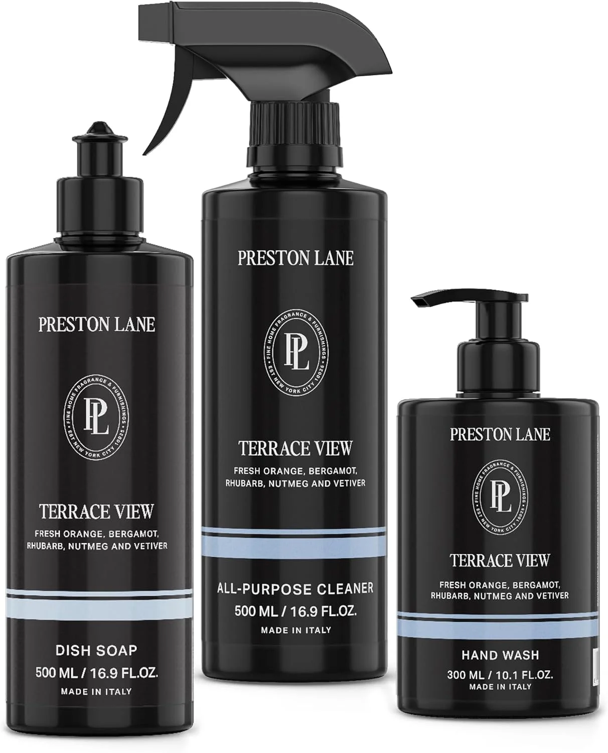 ست آشپزخانه پرستون لین، شستشوی دستی، مایع ظرفشویی و پاک کننده چند منظوره، بسته لوازم ضروری نظافت