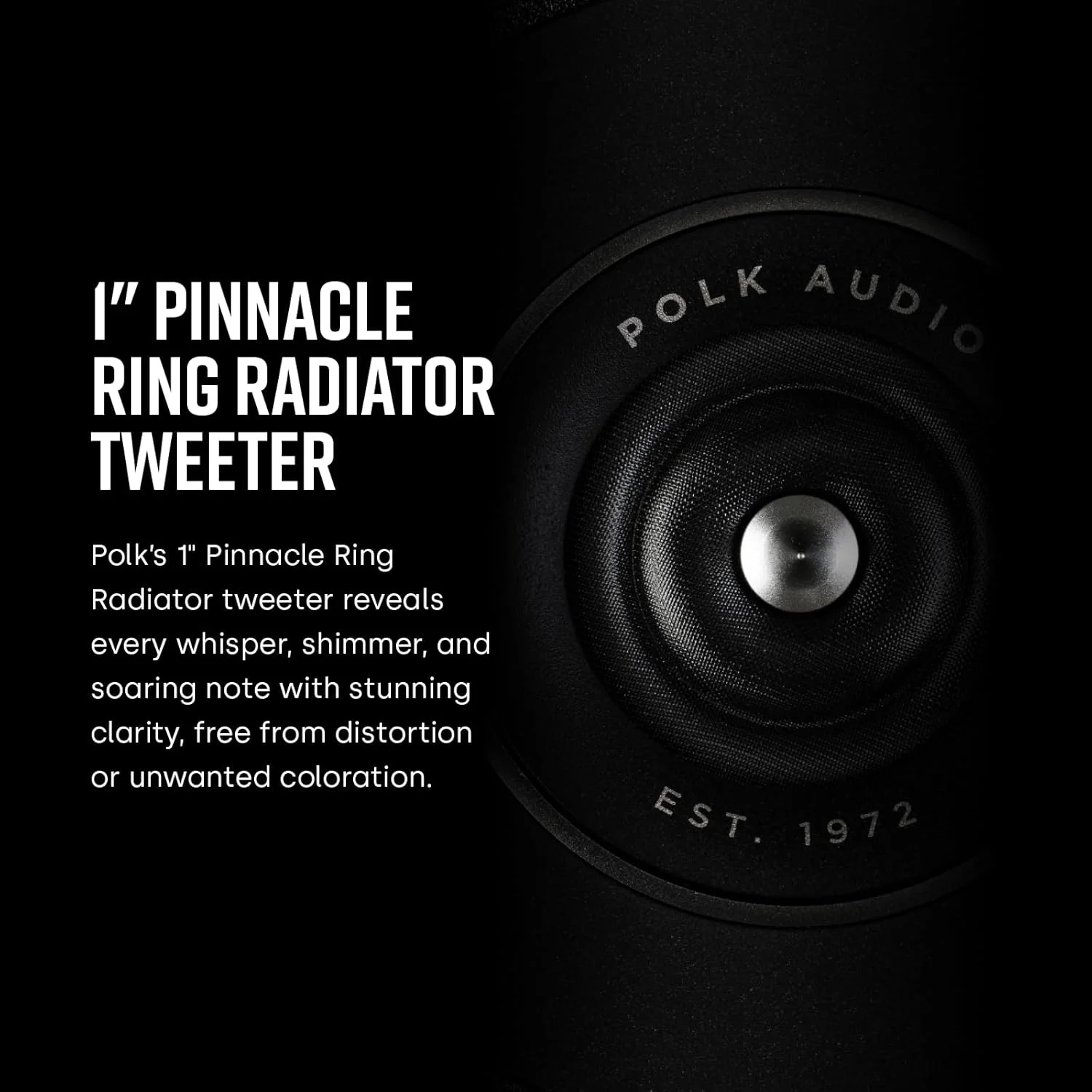 بلندگوی ایستاده سری رزرو R600 پولک آدیو، توییتر رینگی 1 اینچی Pinnacle و ووفر های دوگانه 6.5 اینچی Turbine Cone، دارای گواهینامه Hi-Res، Dolby Atmos و IMAX Enhanced برای سینمای خانگی دینامیک - مشکی