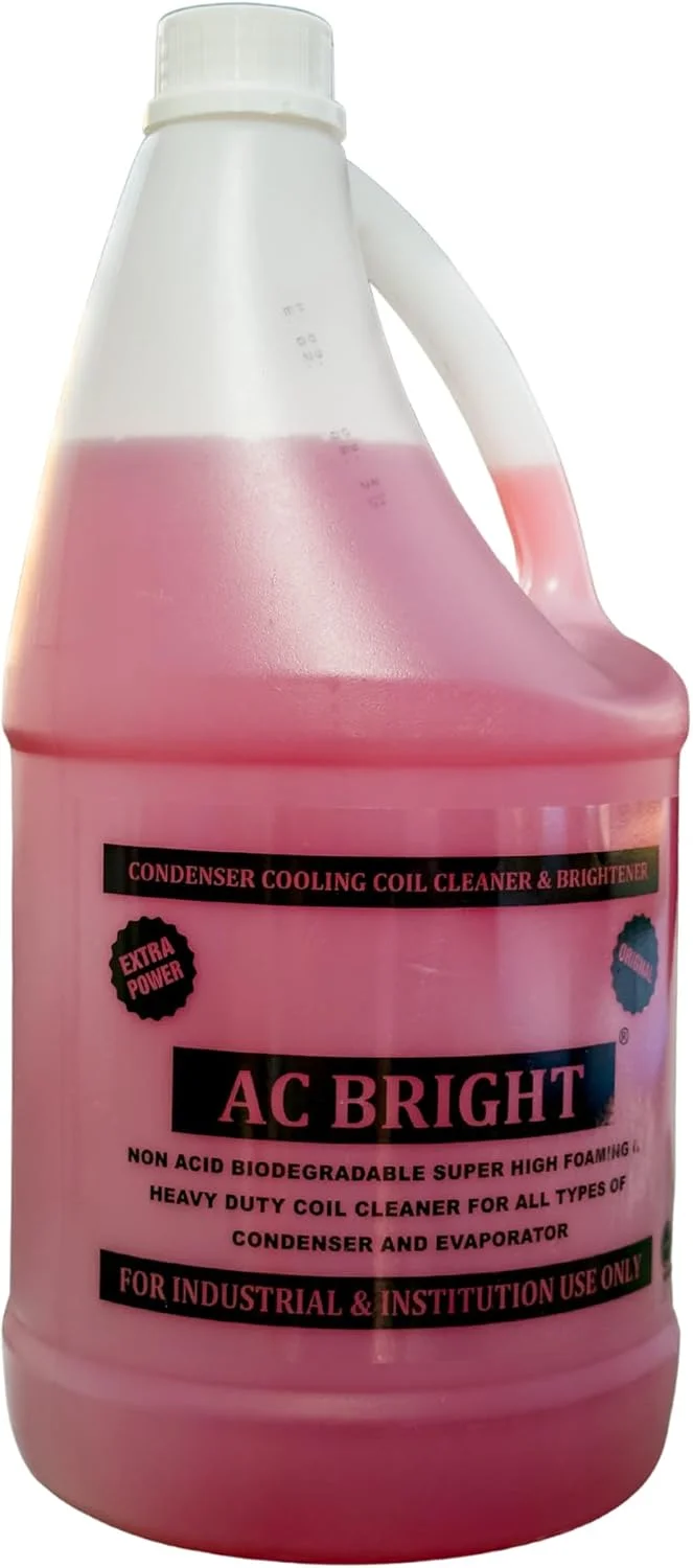 محلول تمیز کننده کویل AC برای واحد AC | محلول تمیز کننده کویل حرفه ای برای واحدهای تهویه مطبوع تجاری و مسکونی | سازگار با آلومینیوم و فلز - 1 گالن