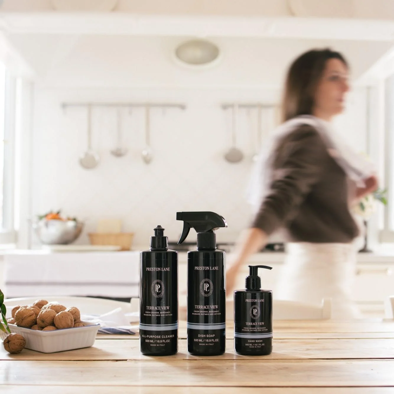 ست آشپزخانه پرستون لین، شستشوی دستی، مایع ظرفشویی و پاک کننده چند منظوره، بسته لوازم ضروری نظافت