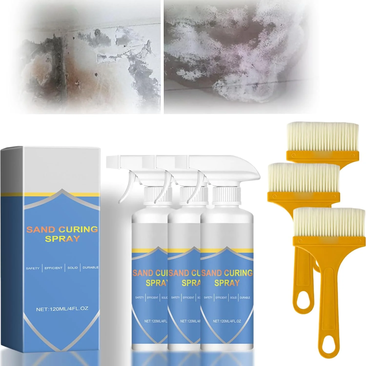 اسپری تثبیت کننده قوی ماسه برای دیوار و کف، چسب تثبیت کننده ماسه برای دیوار (3 عدد)