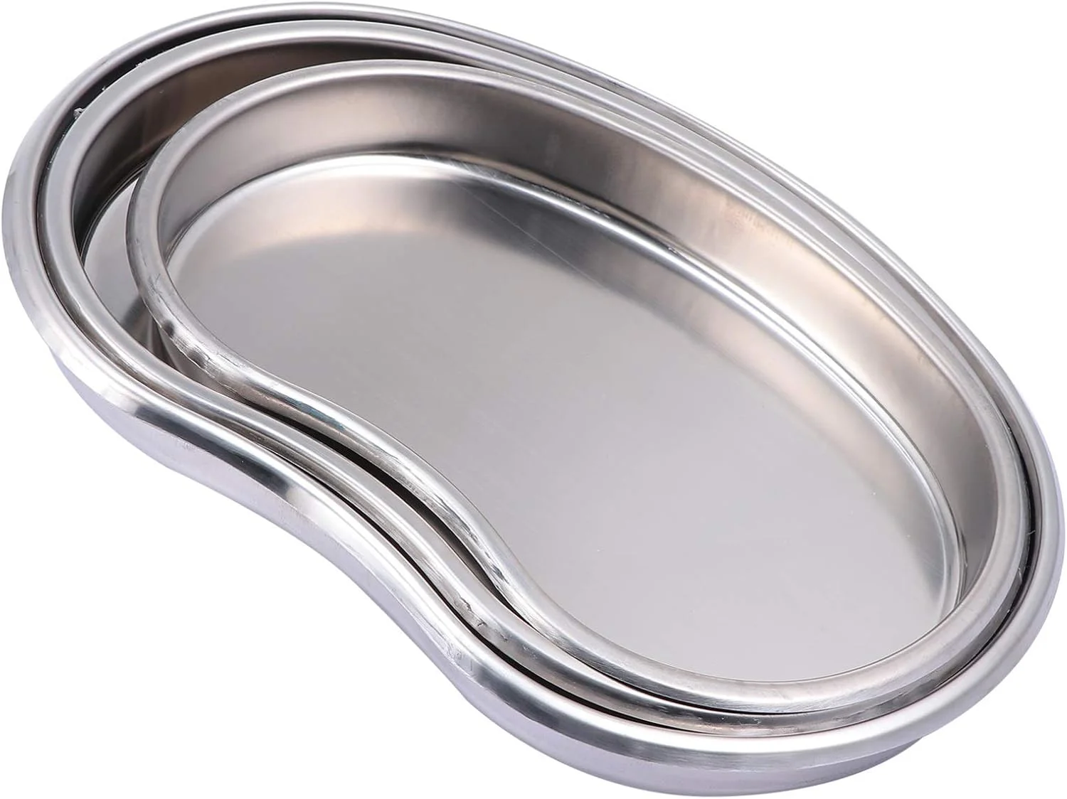 پوپت پاپ 3 عدد سینی کلیوی استیل ضد زنگ، ظرف امسیس، ایده آل برای پانسمان های کثیف، زباله های پزشکی و مایعات