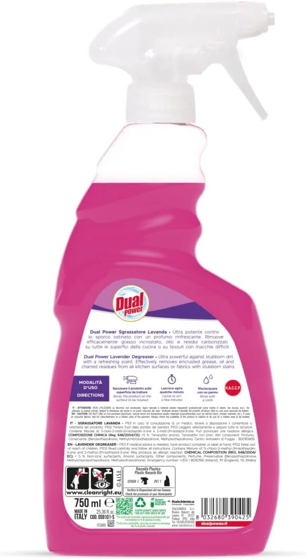 چربی زدای دوال پاور با رایحه اسطوخودوس، 750 میلی لیتر، فرمول فوق العاده قوی چربی زدای دوال پاور با رایحه اسطوخودوس، 750 میلی لیتر، فرمول فوق العاده قوی