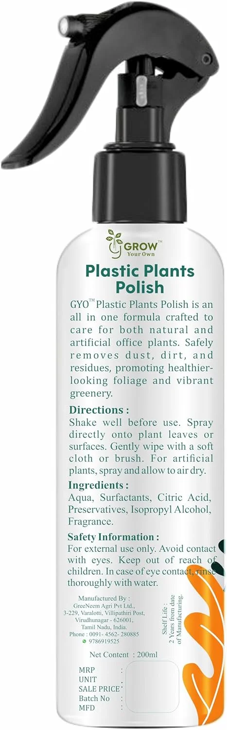 محلول تمیز کننده و براق کننده گیاهان پلاستیکی Urba، مناسب برای گیاهان مصنوعی، 200 میلی لیتر