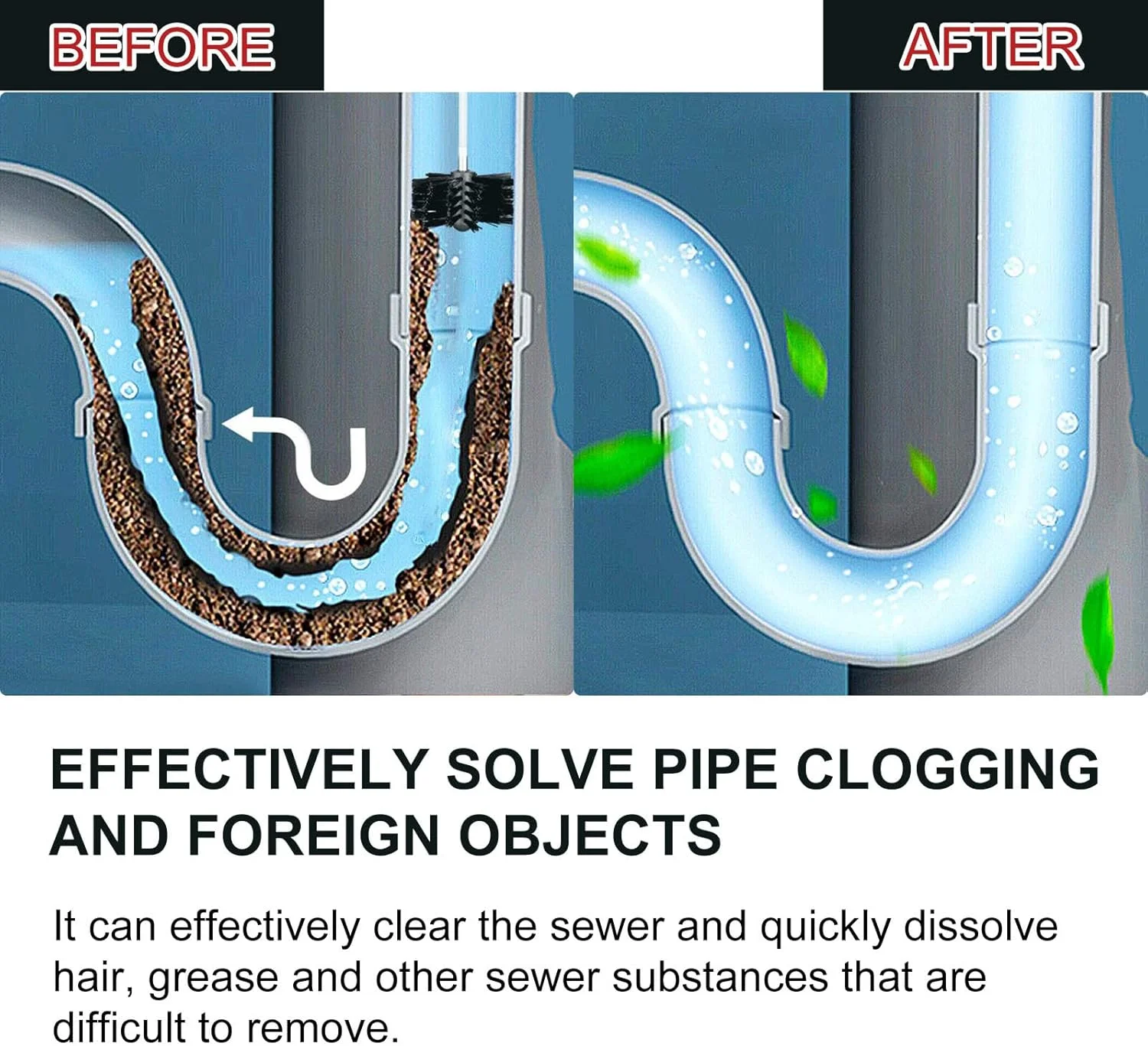 ماده لایروبی خط لوله، ماده لایروبی قدرتمند خط لوله، رفع انسداد لوله (2 عدد) ماده لایروبی خط لوله، ماده لایروبی قدرتمند خط لوله، رفع انسداد لوله (2 عدد)