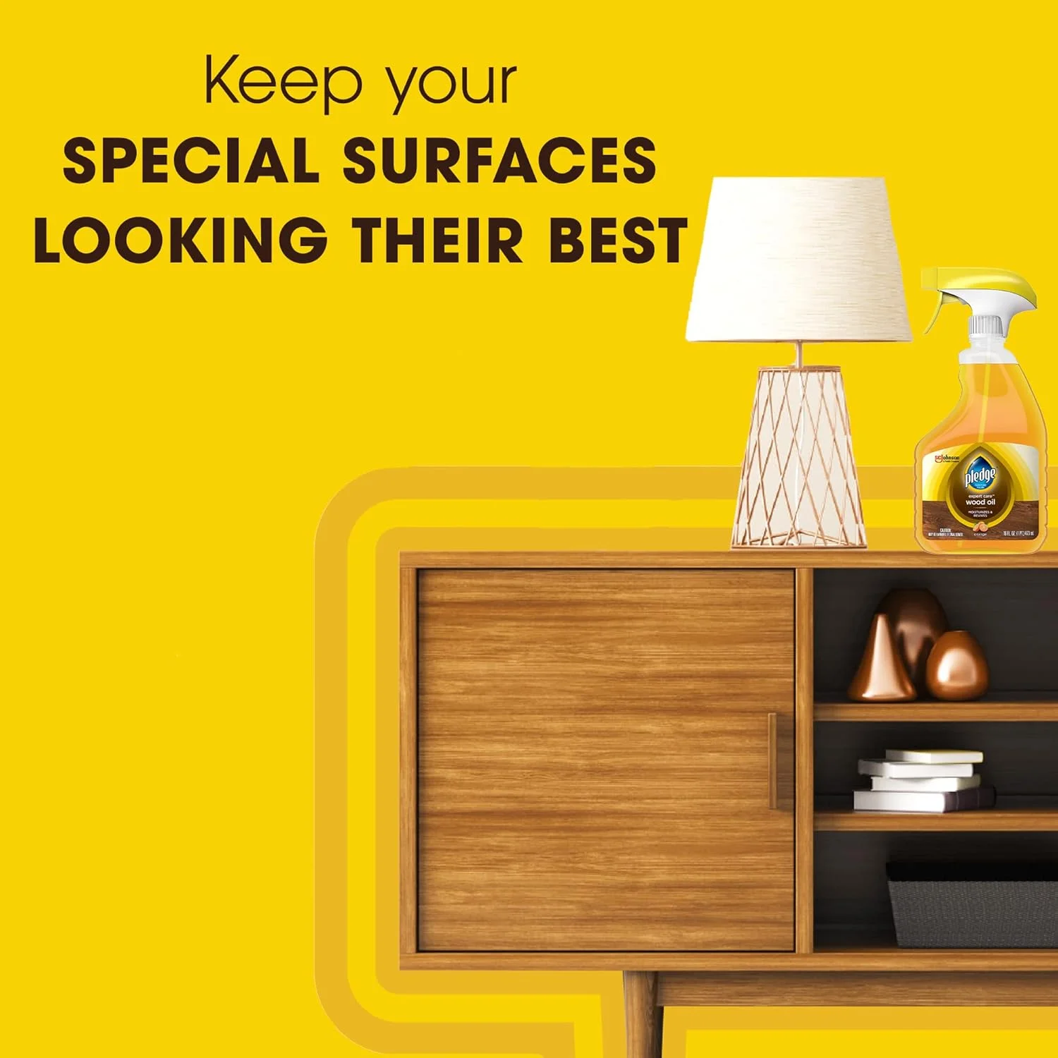 روغن چوب Pledge، مراقبت تخصصی، ماشه ای، رایحه پرتقال، 473 میلی لیتر (بسته 1 عددی)