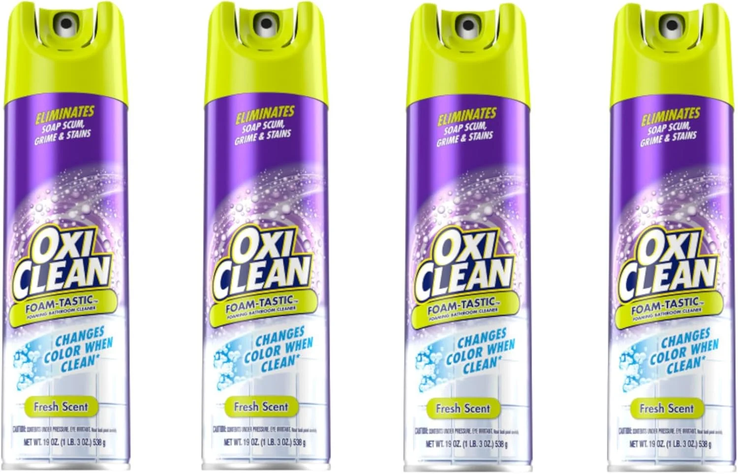 پاک کننده فوم حمام OxiClean Foam-Tastic، رایحه تازه، 538 گرم (بسته 4 عددی)