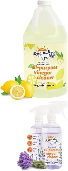 سرکه پاک کننده چند منظوره زرد اورجینال با رایحه اسطوخودوس 1.89 لیتر (تک بسته) + اسپری سرکه مقطر چند منظوره زرد اورجینال با رایحه لیمو مناسب اتاق نشیمن، 470 میلی لیتر (دو بسته) سرکه پاک کننده چند منظوره زرد اورجینال با رایحه اسطوخودوس 1.89 لیتر (تک بسته) + اسپری سرکه مقطر چند منظوره زرد اورجینال با رایحه لیمو مناسب اتاق نشیمن، 470 میلی لیتر (دو بسته)