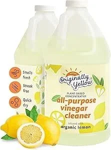سرکه پاک کننده چند منظوره Originally Yellow برای محلول تمیز کننده کف خانه با سرکه مقطر | غنی شده با لیمو ارگانیک | لوازم تمیز کننده خانه گیاهی، 1.89 لیتر (2 بسته) سرکه پاک کننده چند منظوره Originally Yellow برای محلول تمیز کننده کف خانه با سرکه مقطر | غنی شده با لیمو ارگانیک | لوازم تمیز کننده خانه گیاهی، 1.89 لیتر (2 بسته)