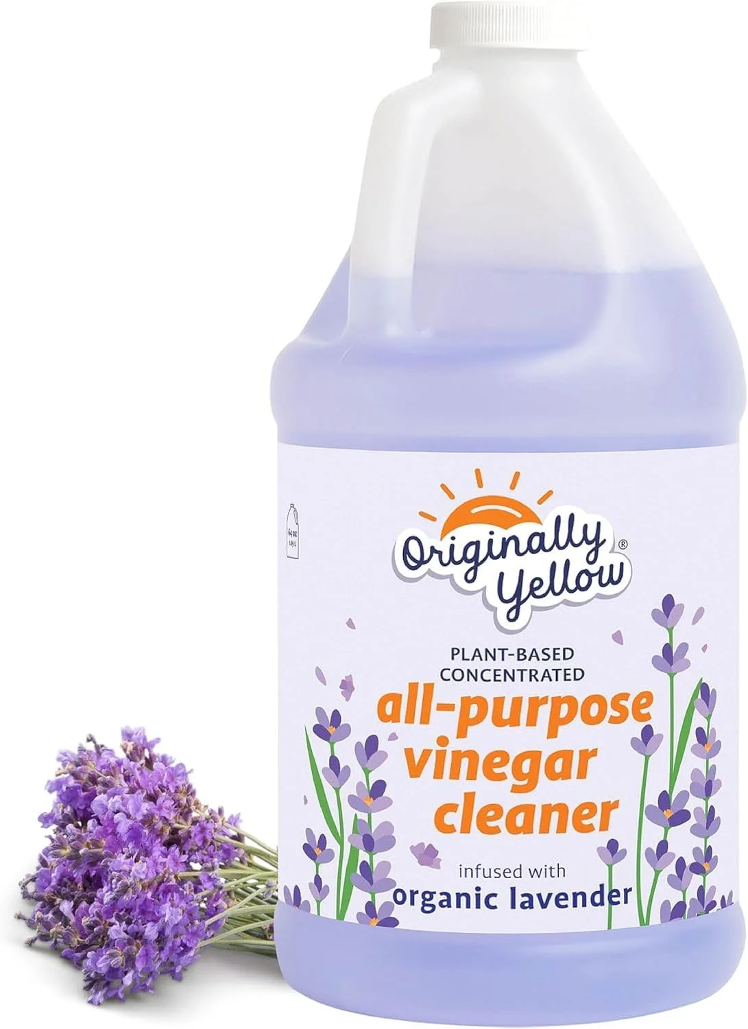 سرکه پاک کننده چند منظوره Originally Yellow برای محلول تمیز کننده کف خانه با سرکه تقطیر شده | غنی شده با اسطوخودوس ارگانیک | لوازم تمیز کننده خانگی گیاهی، 1.89 لیتر (1 بسته) سرکه پاک کننده چند منظوره Originally Yellow برای محلول تمیز کننده کف خانه با سرکه تقطیر شده | غنی شده با اسطوخودوس ارگانیک | لوازم تمیز کننده خانگی گیاهی، 1.89 لیتر (1 بسته)