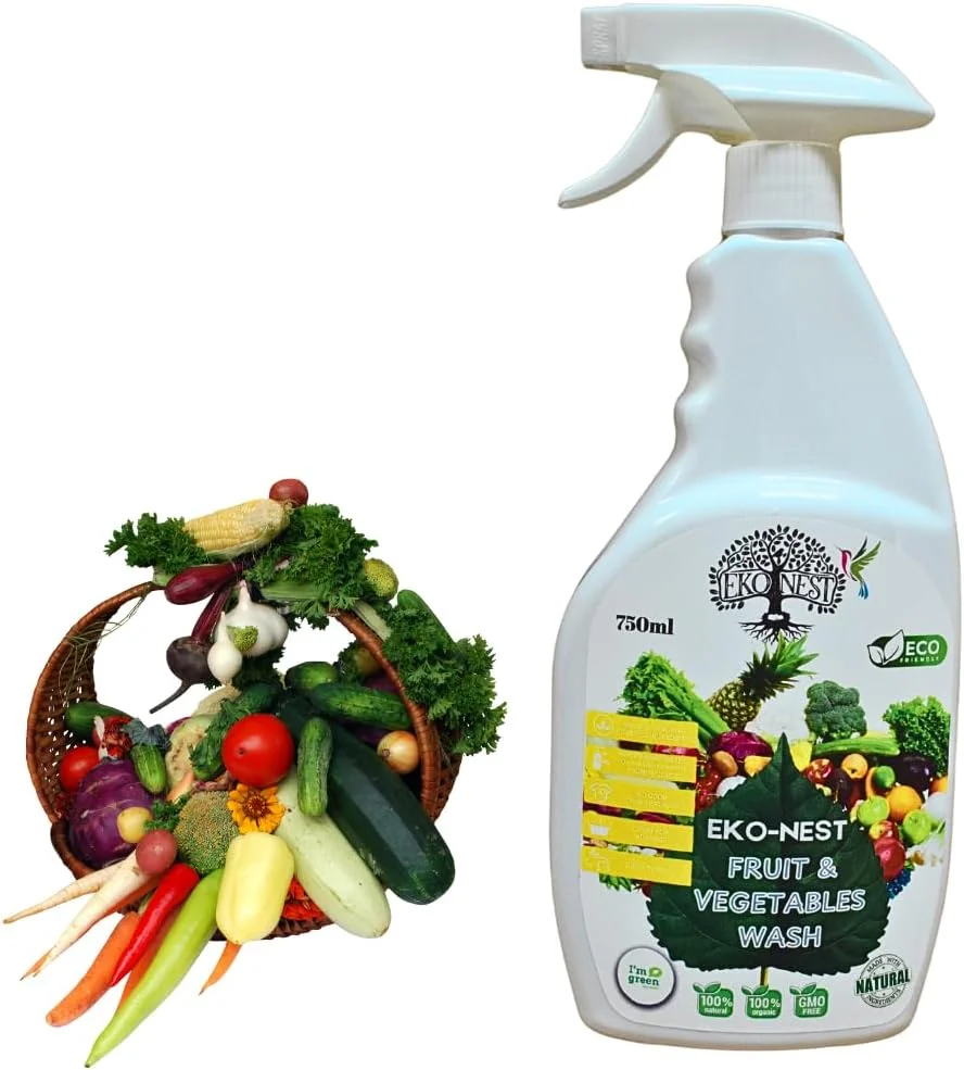 مایع شستشوی میوه و سبزیجات ارگانیک - پاک کننده طبیعی 750 میلی لیتری، سازگار با محیط زیست، غیر سمی، گیاهی، از بین برنده آفت کش ها، موم و میکروب ها - اسپری ایمن برای مواد غذایی، میوه ها، سبزیجات و سبزیجات برگ دار مایع شستشوی میوه و سبزیجات ارگانیک - پاک کننده طبیعی 750 میلی لیتری، سازگار با محیط زیست، غیر سمی، گیاهی، از بین برنده آفت کش ها، موم و میکروب ها - اسپری ایمن برای مواد غذایی، میوه ها، سبزیجات و سبزیجات برگ دار