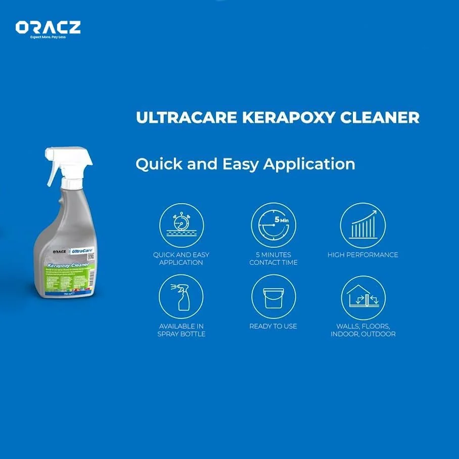 پاک کننده باقی مانده اپوکسی ORACZ Ultra Care Kerapoxy | 750 میلی لیتر | ساخت ایتالیا | پاک کننده موثر دوغاب و کاشی برای دیوارها و کف | فیلم و بقایای اپوکسی را بدون آسیب رساندن به سطوح از بین می برد (2 عدد)