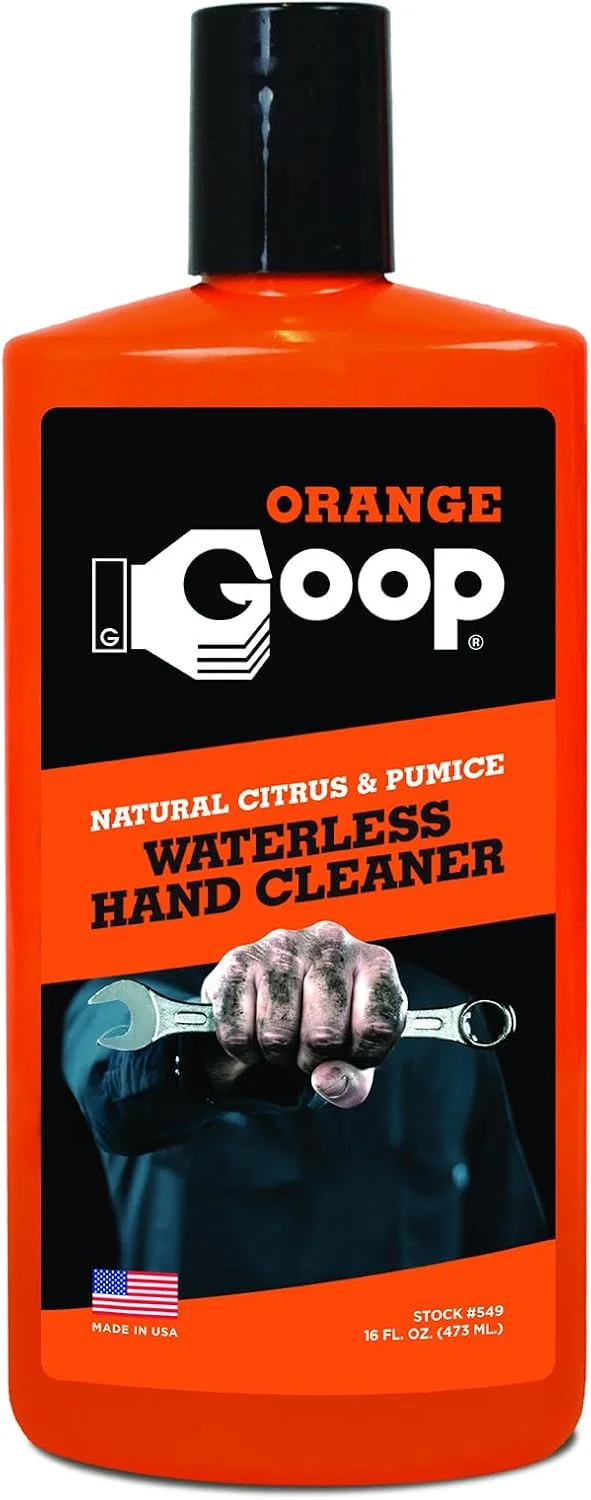 تمیز کننده دست بدون آب Goop Orange Goop با درب فشاری، حاوی مرکبات طبیعی و سنگ پا، 473 میلی لیتر
