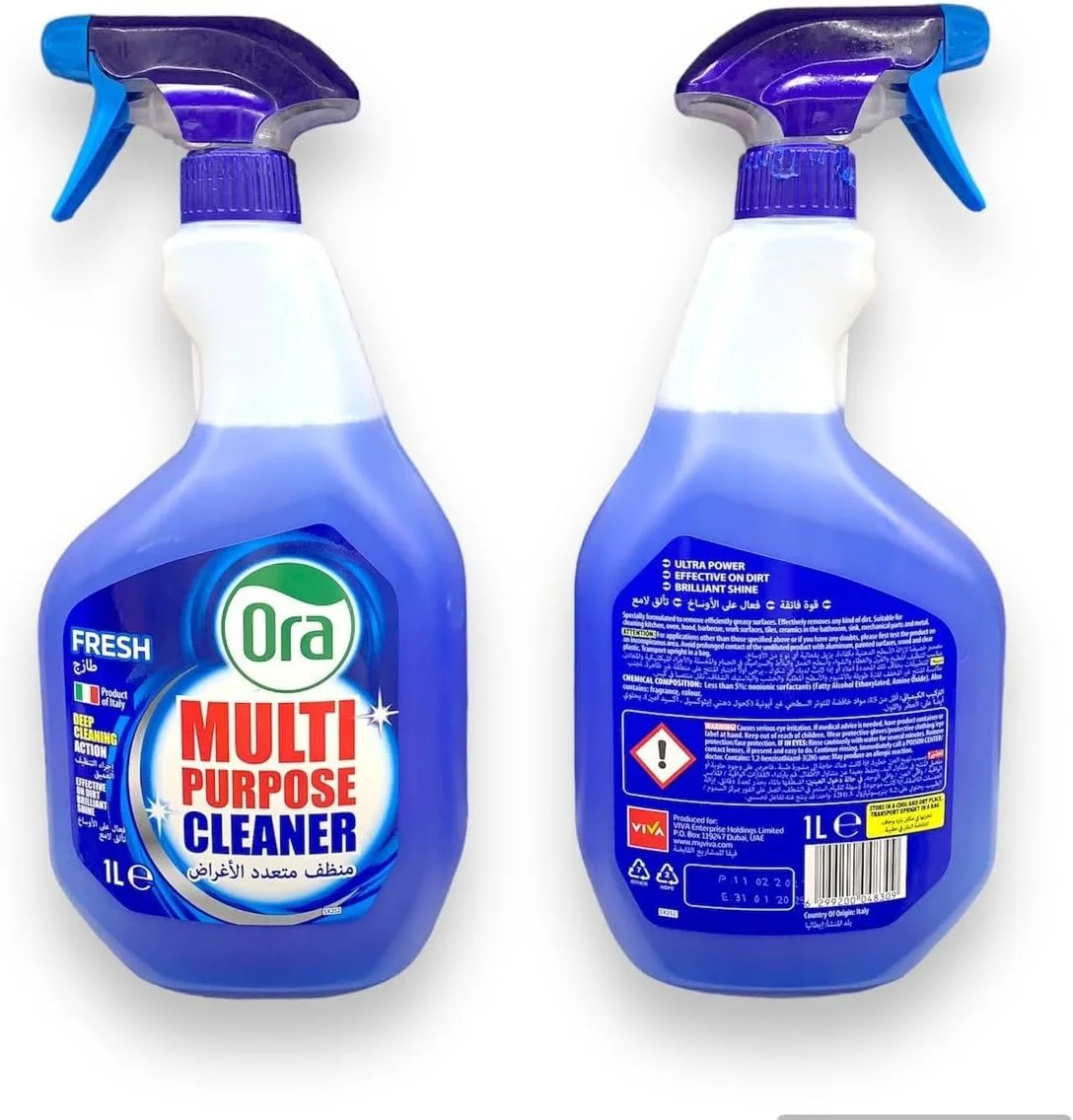 مایع تمیز کننده چند منظوره با رایحه طراوت ORA، یک لیتر