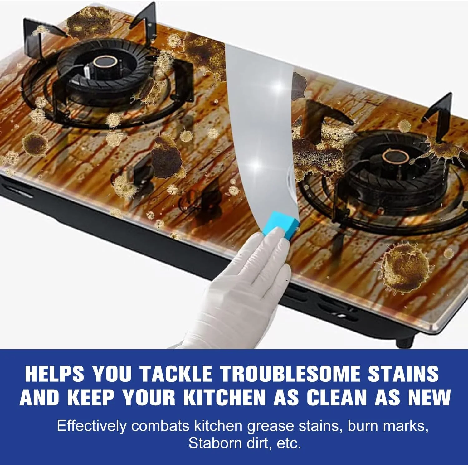 پودر پاک کننده محافظ آشپزخانه NUOKOU M.O.F-CHEF، پودر پاک کننده Mof Chef، چربی زدای قوی برای آشپزخانه، پودر پاک کننده آلودگی روغن آشپزخانه، پودر پاک کننده سریع آشپزخانه Mof Chef (500 گرم)