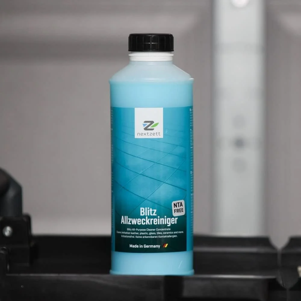 مایع تمیز کننده چند منظوره nextzett 90010515 Blitz، 1 لیتر - تمیز کننده اثاثه یا لوازم داخلی، لاستیک، پلاستیک، کنسانتره، آبی