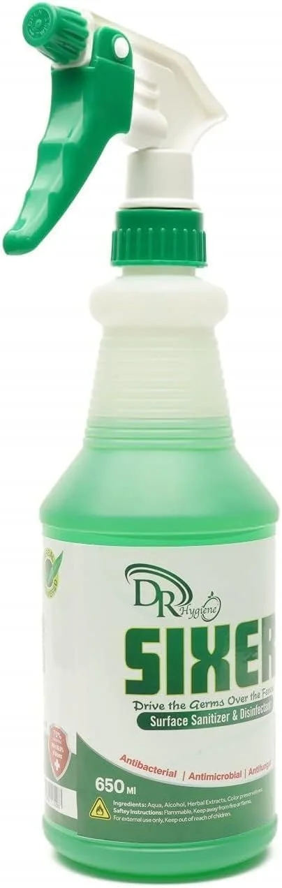 ضدعفونی کننده و پاک کننده سطوح ORACZ DrHygiene - پاک کننده چند منظوره | از بین برنده 99.9% میکروب ها | تمیز کننده، ضد عفونی کننده، خوشبو کننده و طراوت بخش | بطری اسپری ماشه ای - 650 میلی لیتر