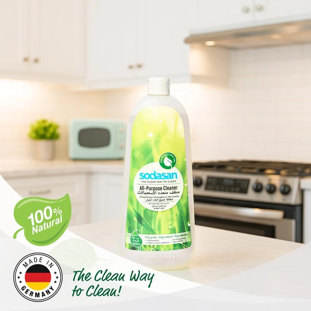 Sodasan 100% Natural All Purpose Cleaner 1L | Organic Multi-Surface Cleaning Solution | Plant-Based, Non-Toxic, Citrus Power | Gentle on Skin | Eco-Friendly | Made in Germany Sodasan 100% Natural All Purpose Cleaner 1L | Organic Multi-Surface Cleaning Solution | Plant-Based, Non-Toxic, Citrus Power | Gentle on Skin | Eco-Friendly | Made in Germany