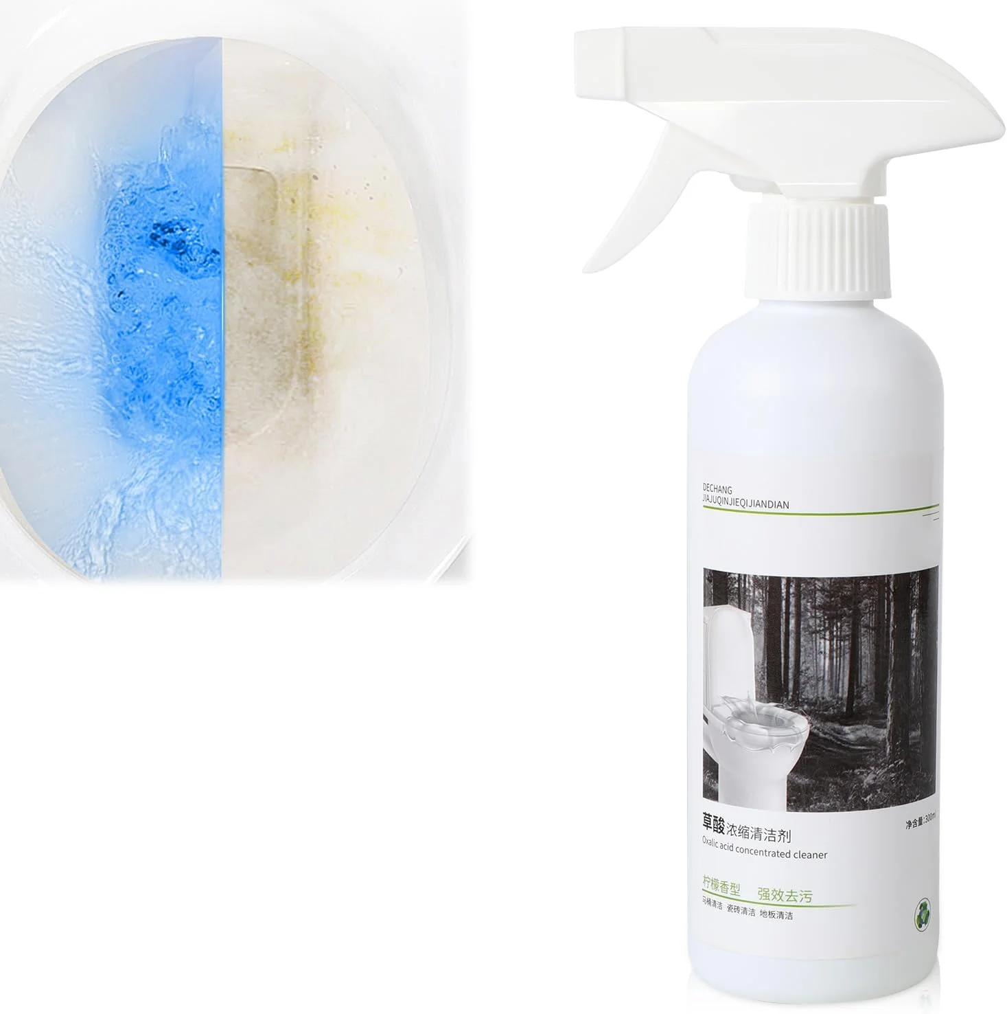 اسپری چند منظوره اسید اگزالیک 300 میلی لیتری برای از بین بردن لکه، اسپری فوم تمیز کننده توالت، اسپری پاک کننده لکه اسید اگزالیک، پاک کننده کاسه توالت، پاک کننده توالت اسید اگزالیک