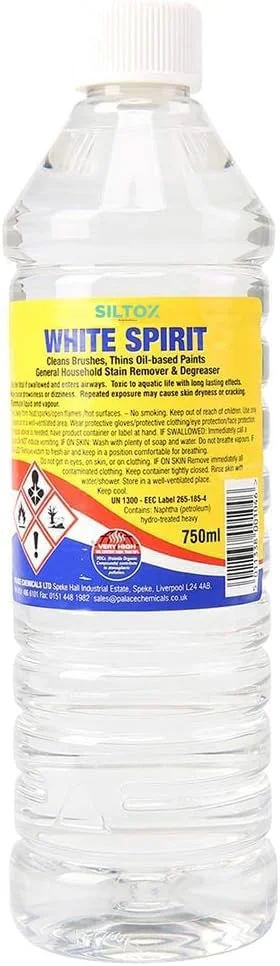Siltox White Spirit 750ML Low Odor Multi-Purpose Solvent for Paint Thinning, Brush Cleaning, and Degreasing Ideal for Indoor and Outdoor Use