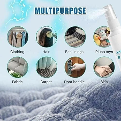 اسپری استاتیک گارد، اسپری ضد الکتریسیته ساکن چند منظوره، اسپری های از بین برنده الکتریسیته ساکن برای لباس، اسپری ضد الکتریسیته ساکن بدون باقی مانده، کاهش چسبندگی الکتریسیته ساکن، اسپری ضد الکتریسیته ساکن سایز مسافرتی (2 عدد)