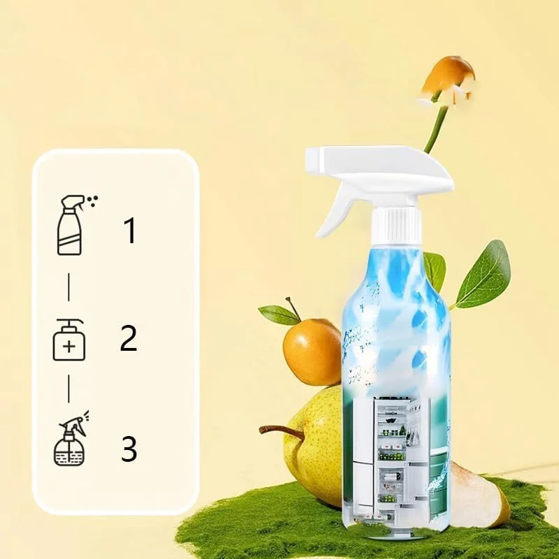 اسپری پاک کننده چند منظوره یخچال با ظرفیت بالا، پاک کننده داخل یخچال (2 عدد)