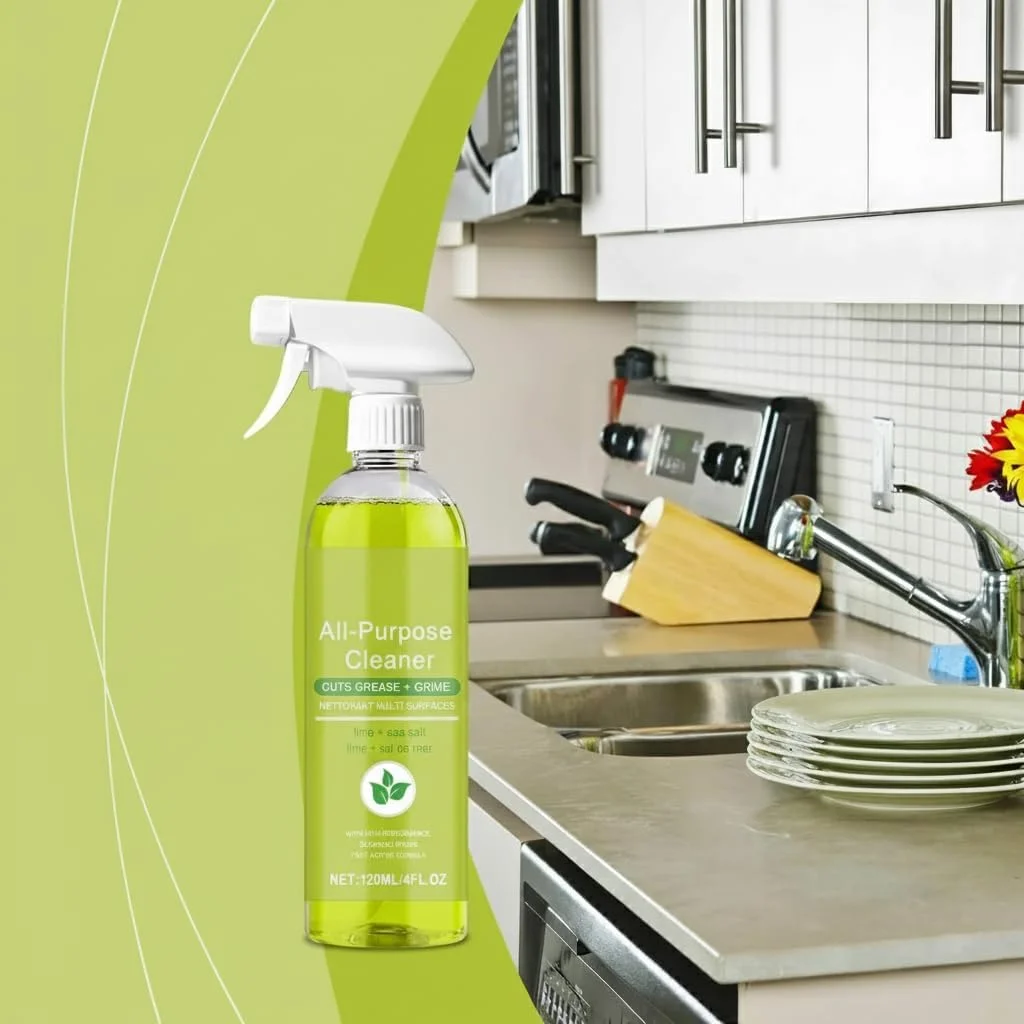 اسپری پاک کننده چند منظوره برای آشپزخانه، حمام، درزگیر دوش، حذف کپک و لکه، غیر سمی، ایمن برای تمام سطوح، پاک کننده چربی و جرم
