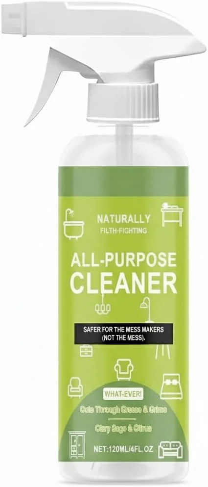 اسپری پاک کننده چند منظوره برای آشپزخانه، حمام، حذف دوغاب و کپک، لکه بر، غیر سمی، ایمن برای تمام سطوح، پاک کننده چربی و جرم